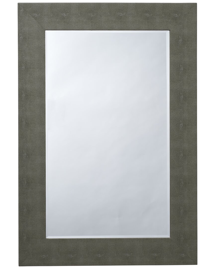 Jamie Young Structure Shagreen Rectangle Mirror In Grey