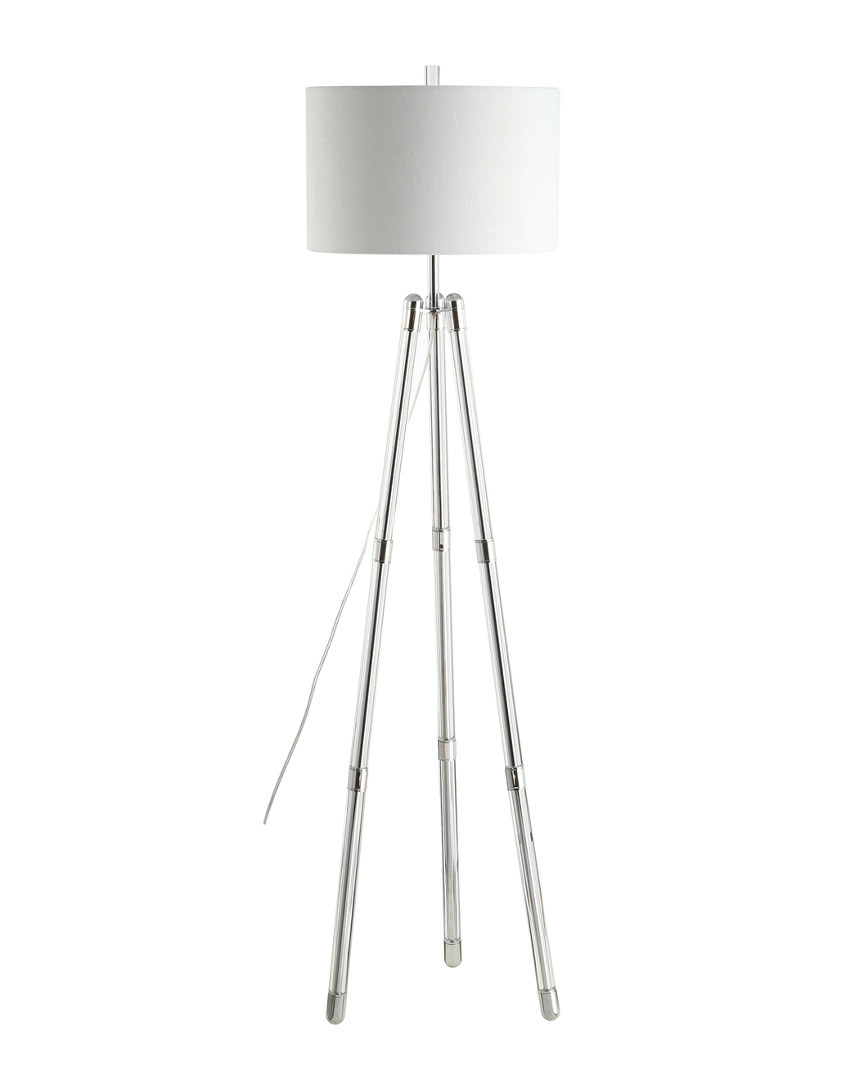 JONATHAN Y JONATHAN Y ARLISS 60IN SURVEYOR'S TRIPOD METAL/CRYSTAL LED FLOOR LAMP