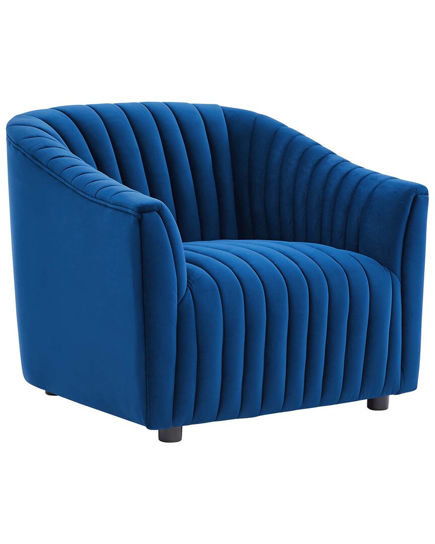 Modway Announce Performance Velvet Channel Tufted Armchair