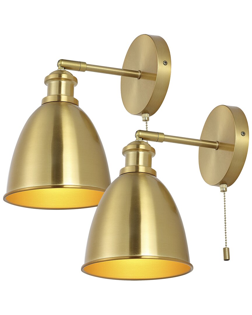 Shop Jonathan Y Hudson 6.5in Led Sconce In Brass