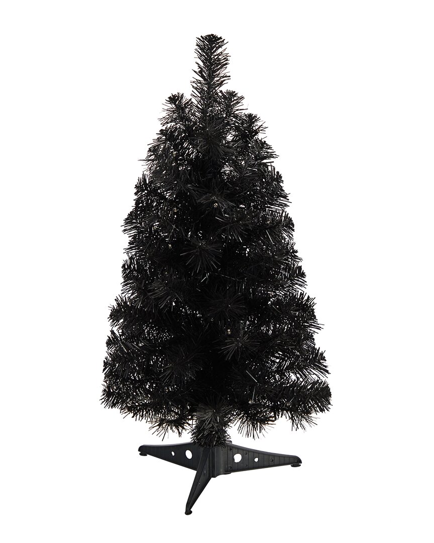 Nearly Natural 2ft Black Artificial Christmas Tree In Black