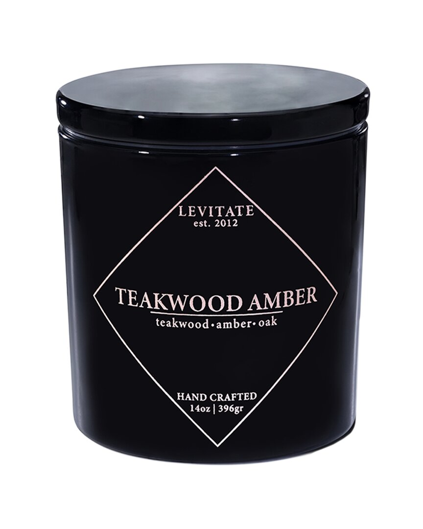 Levitate Candles Timeless/teakwood Amber 14oz Candle In Black