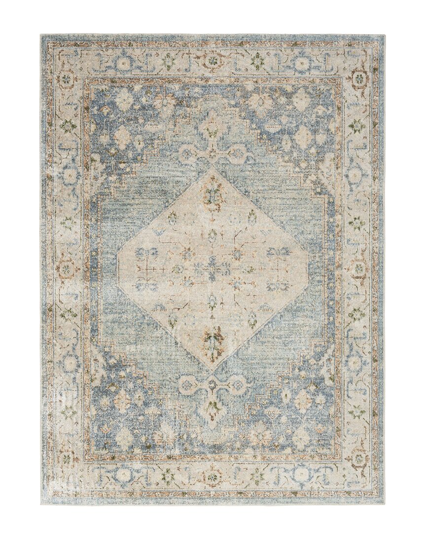 Nourison Astra Machine Washable Asw11 Polyester Area Rug In Silver