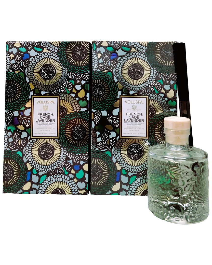 Voluspa 2 Pack 3.4oz French Cade & Lavender Diffuser In Green