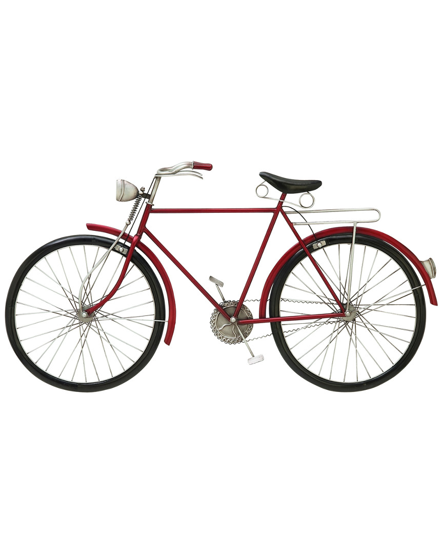 Peyton Lane Metal Red Bike Wall Art
