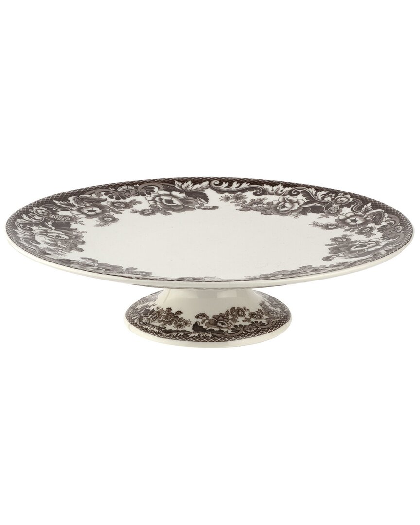 Spode Delamere 10.5in Footed Cake Plate In Brown