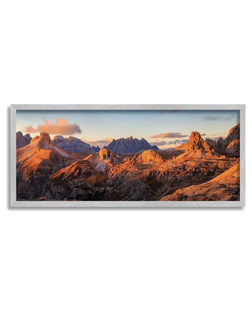 Stupell Panoramic Desert Canyon Peaks Framed Giclee Wall Art By Martin Podt