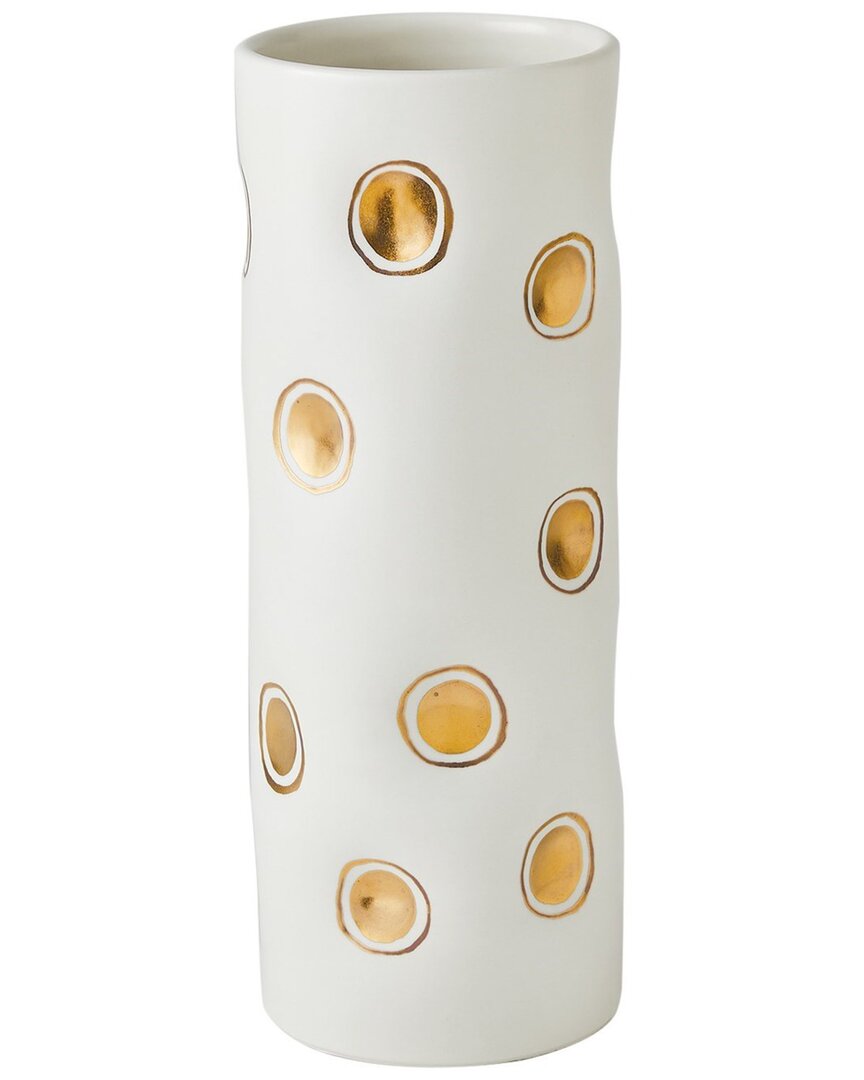 Global Views Dimples Vase In White