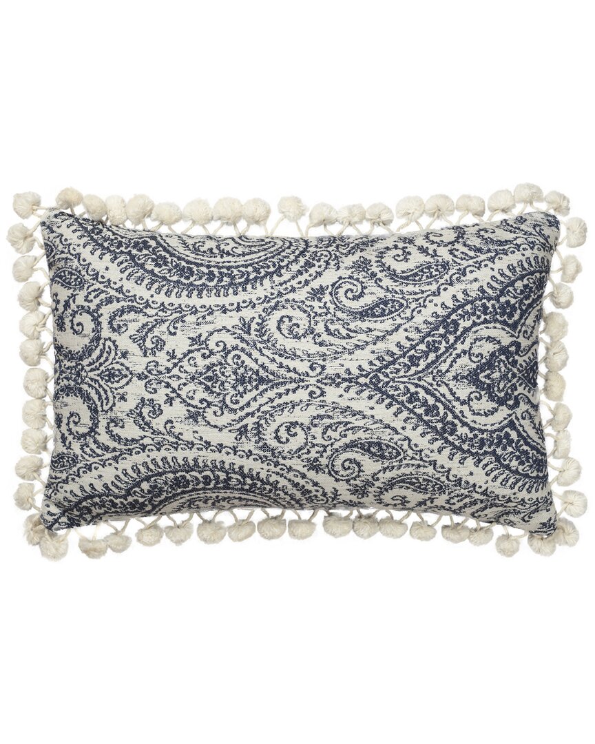 Linum Home Textiles Anchor Blue Lumbar Pillow Cover
