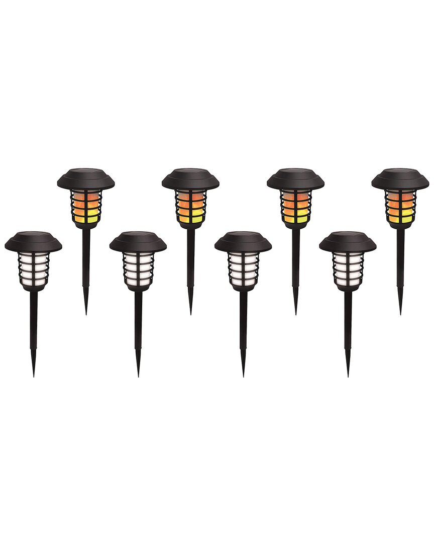 Shop Bell + Howell Solar Powered Pathway Lights - 8 Pack/2 Modes In Black