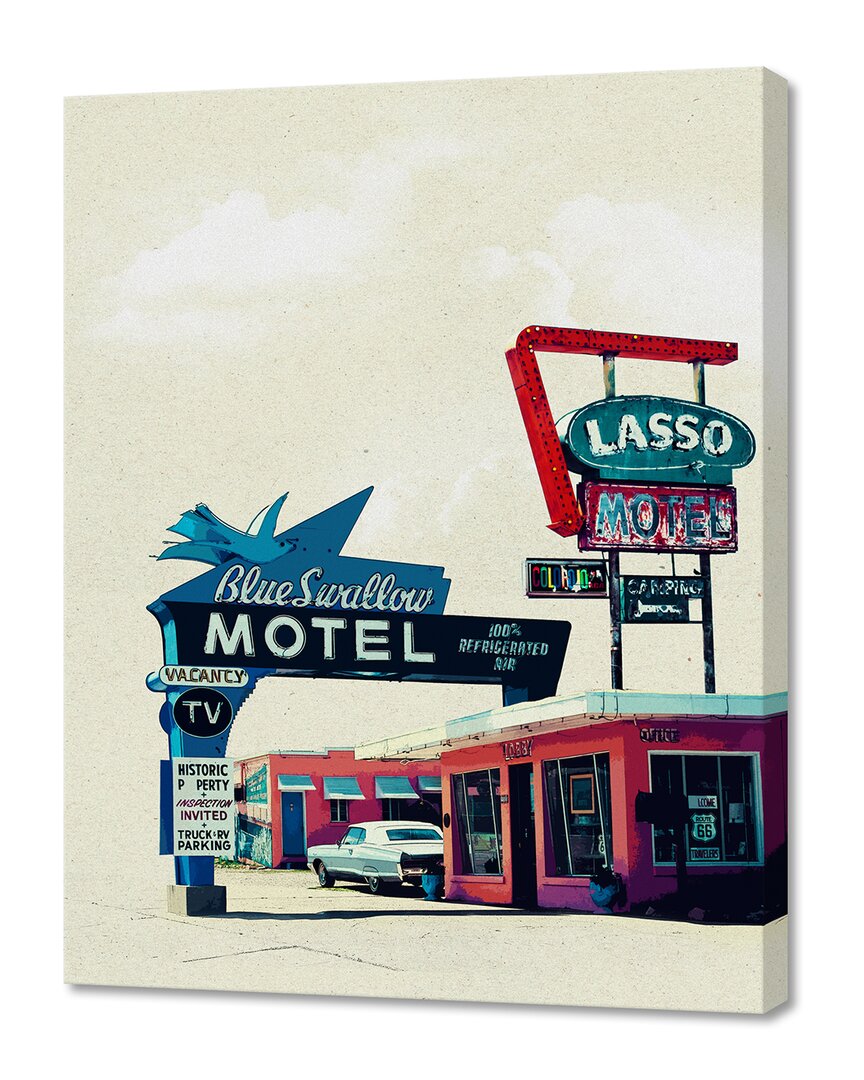 Curioos Blue Swallow Motel By Tim Jarosz Wall Art