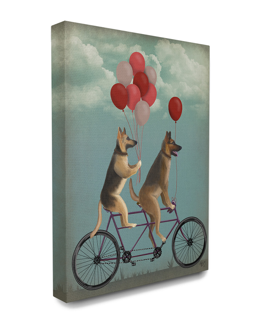 Stupell German Shepard Dogs On Bicycle With Balloons