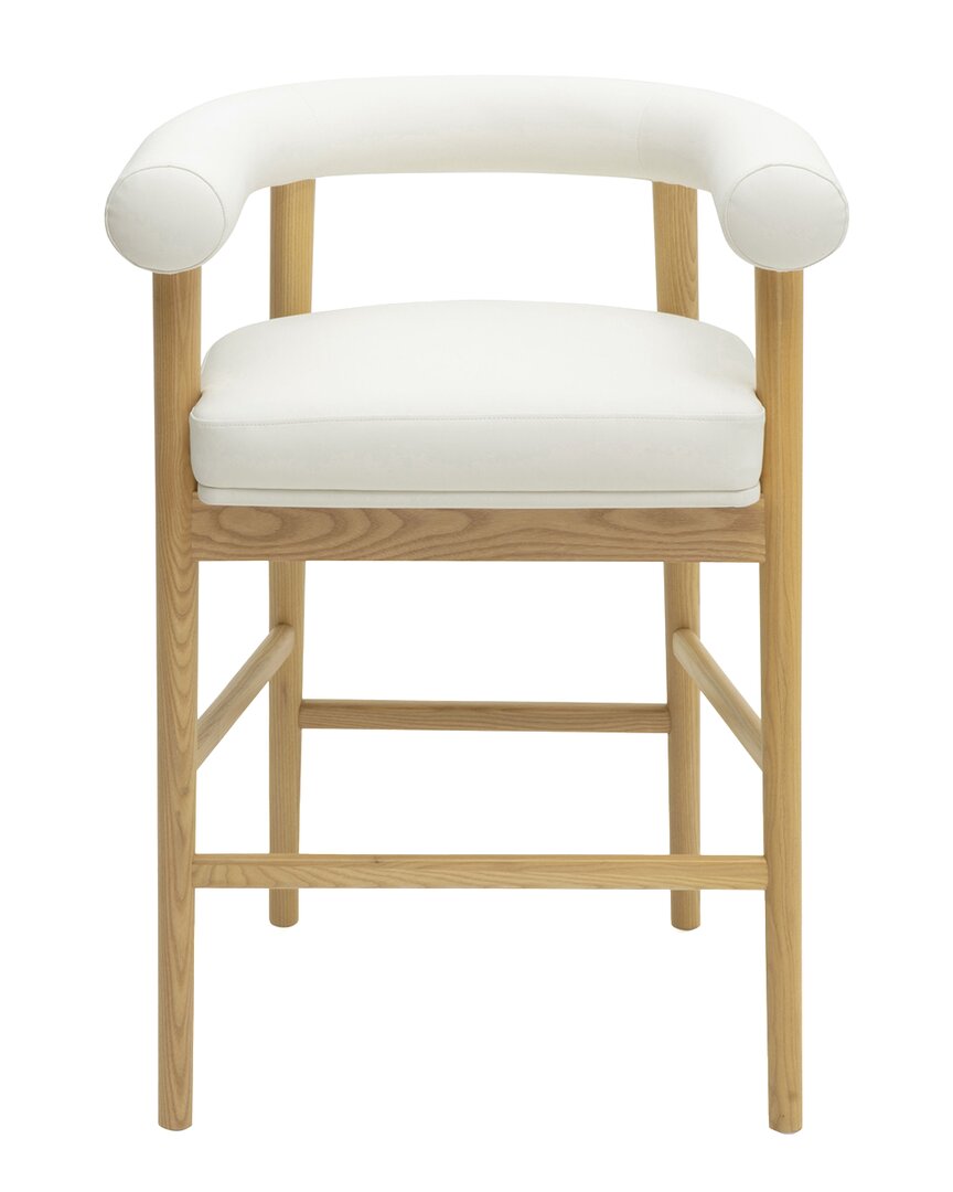 Tov Furniture Spara Boucle Counter Stool In White