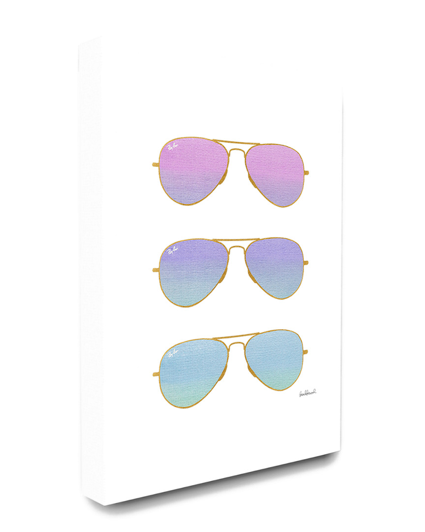 Stupell The Home Decor Collection Pink Purple And Blue Sunset Ombre Aviator Sunglasses