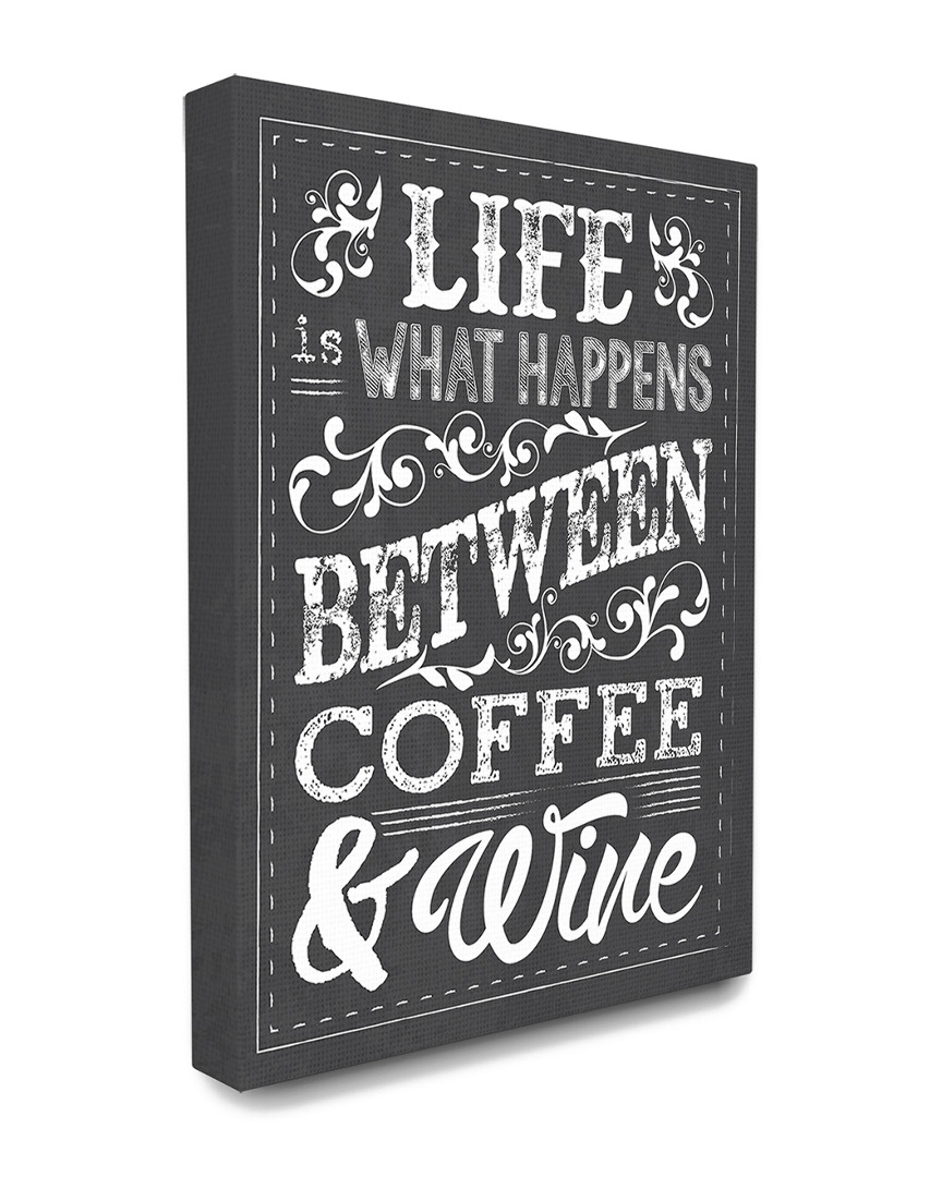 Stupell Home Decor Life Happens Between Coffee Canvas Large