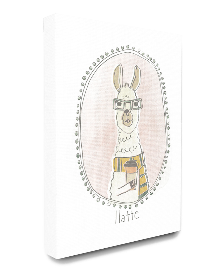 Stupell Caffeinated Cutie Llatte Llama Funny Cartoon Coffee