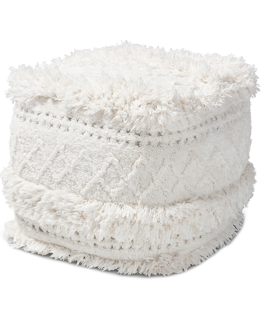 Baxton Studio Curlew Pouf Ottoman