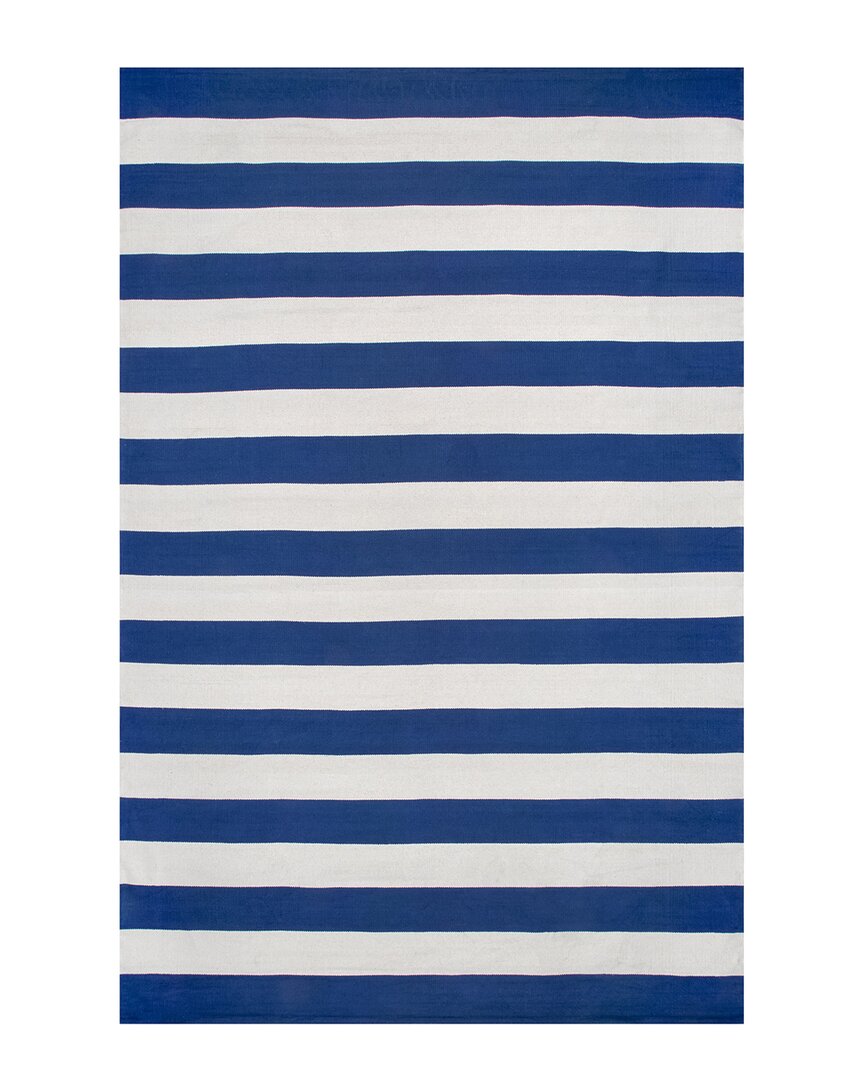 Nuloom Gracen Cotton Stripe Rug In Blue