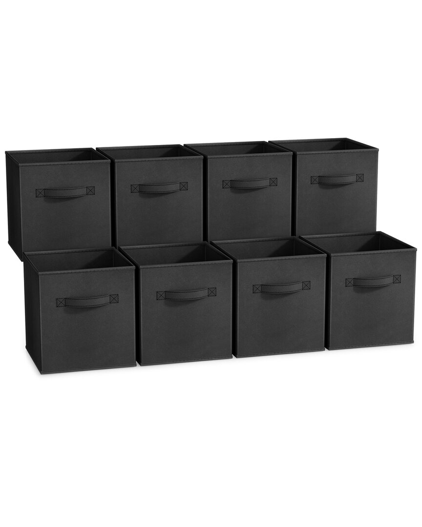 Sorbus 11in 8 Pack Foldable Storage Bins In Black