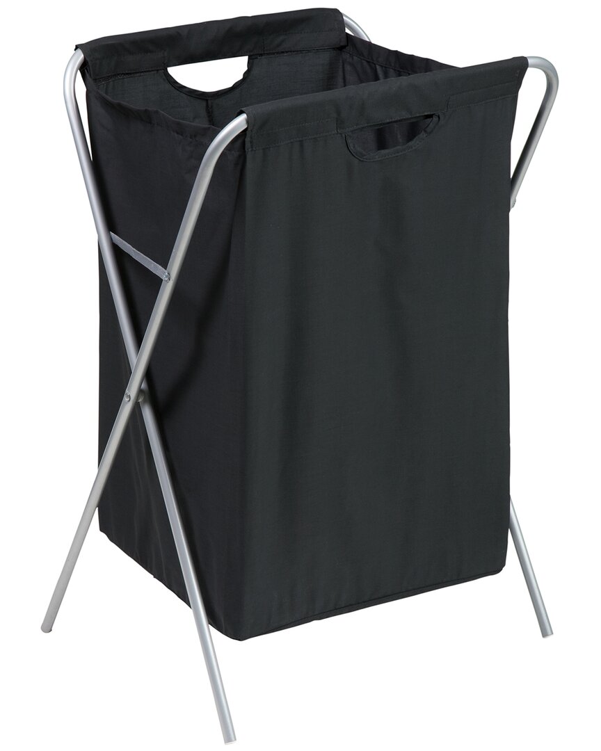 Honey-can-do Foldable Nylon Laundry Hamper In Black