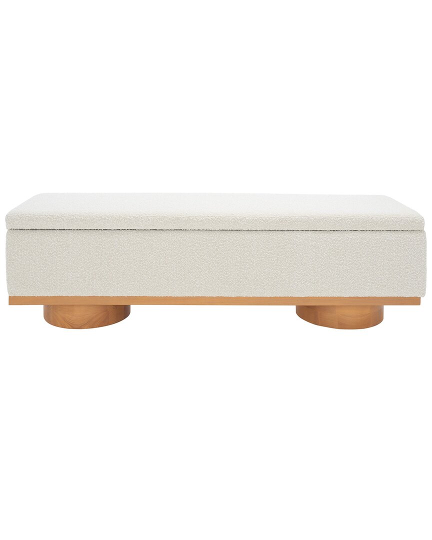 Safavieh Couture Vianna Boucle Bench In White