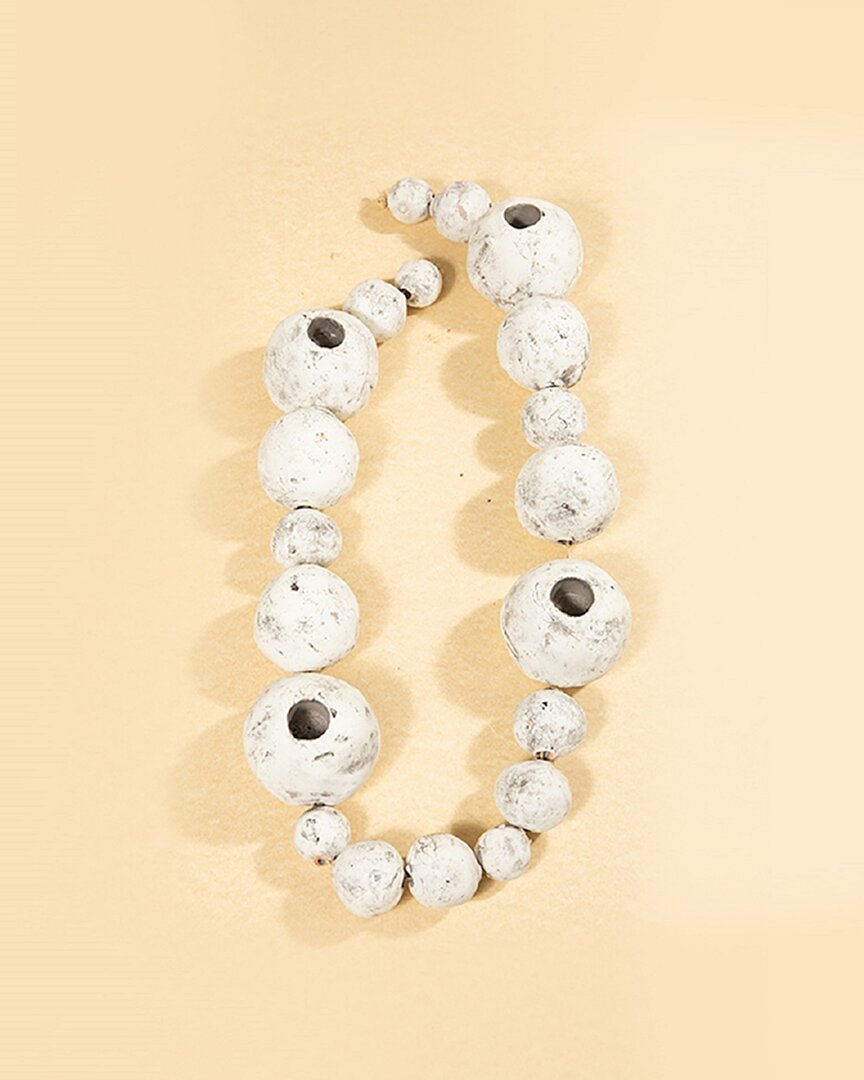Bidkhome Beads Taper Holder In White