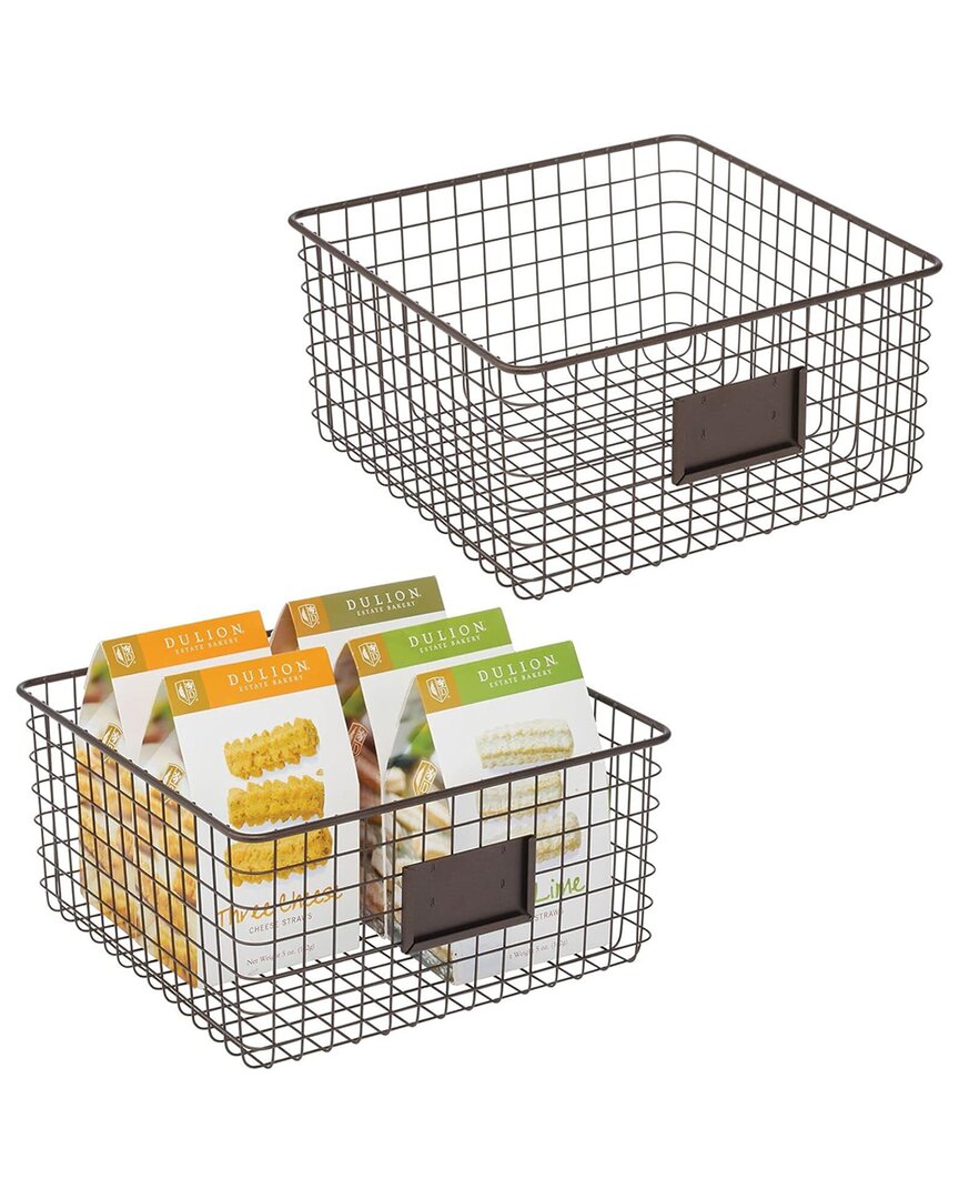 M DESIGN M DESIGN SET OF 8 WIRE BASKET WITH TAG HOLDER 