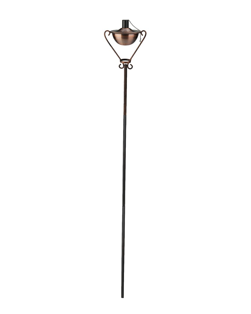 Dak 61in Brushed Half Moon Oil Lamp Outdoor Patio Torch