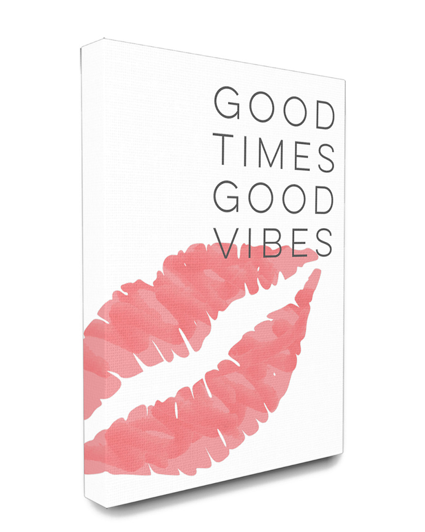 Stupell Industries Good Times Good Vibes Lip Print