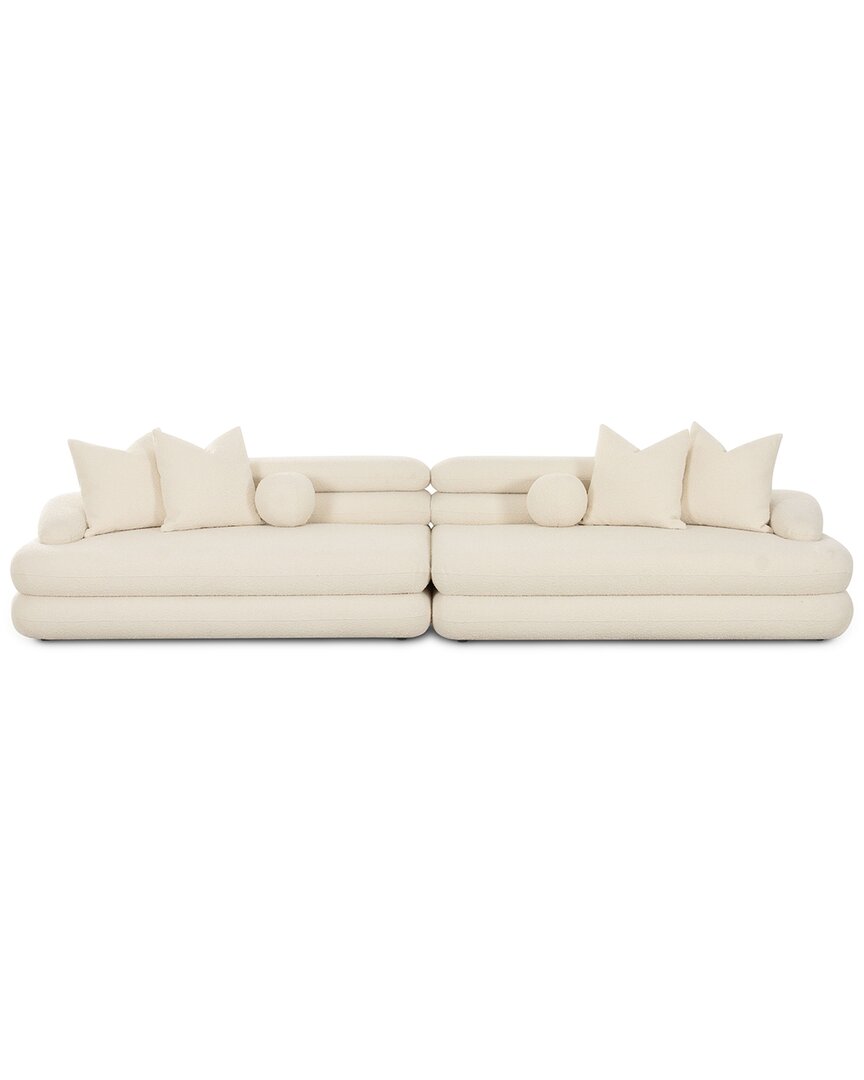 Tov Furniture Lulu Cream Boucle Modular Sofa