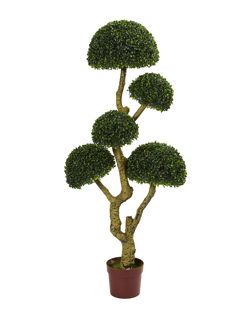 Nearly Natural 5ft Five Head Boxwood Artificial Tree