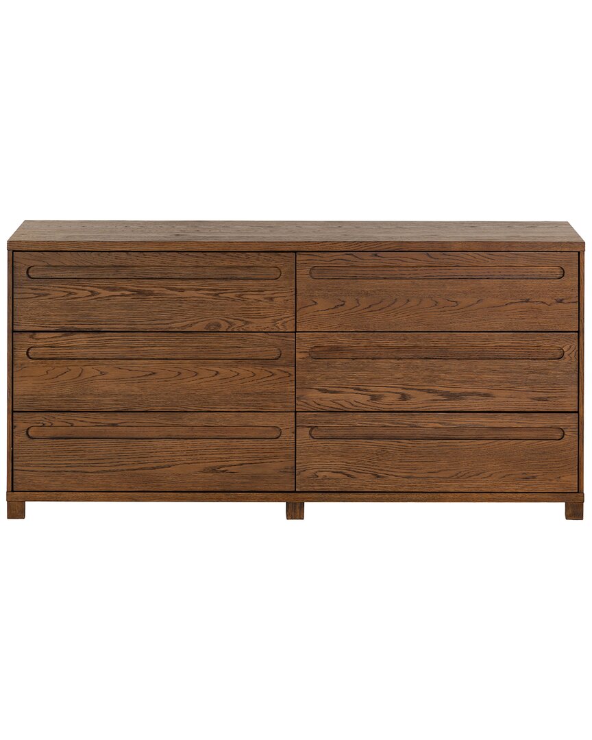 Safavieh Couture Tobiette 6 Drawer Wood Dresser In Brown