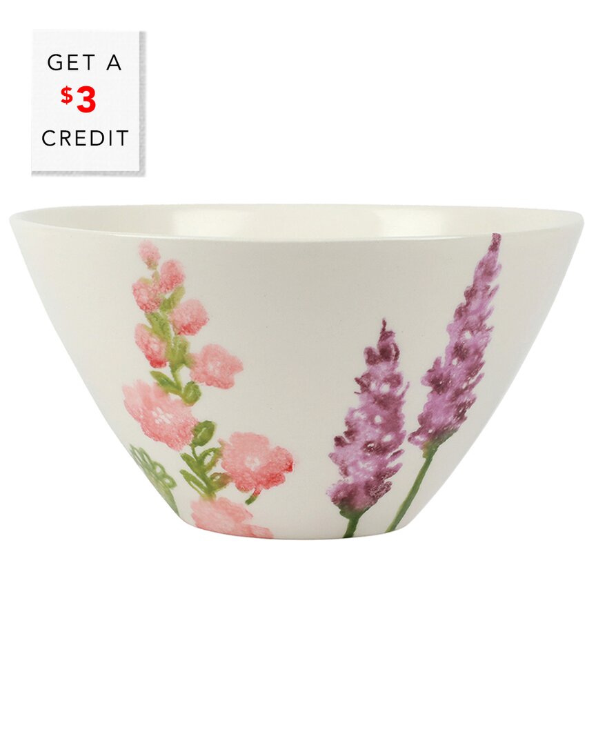 Vietri Fiori Di Campo Lavender Cereal Bowl With $3 Credit In Multi