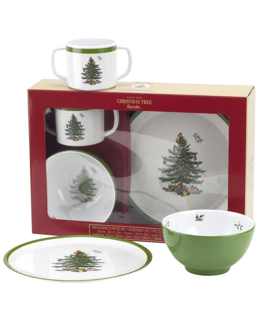Spode Christmas Tree 3pc Melamine Children's Dinner Set
