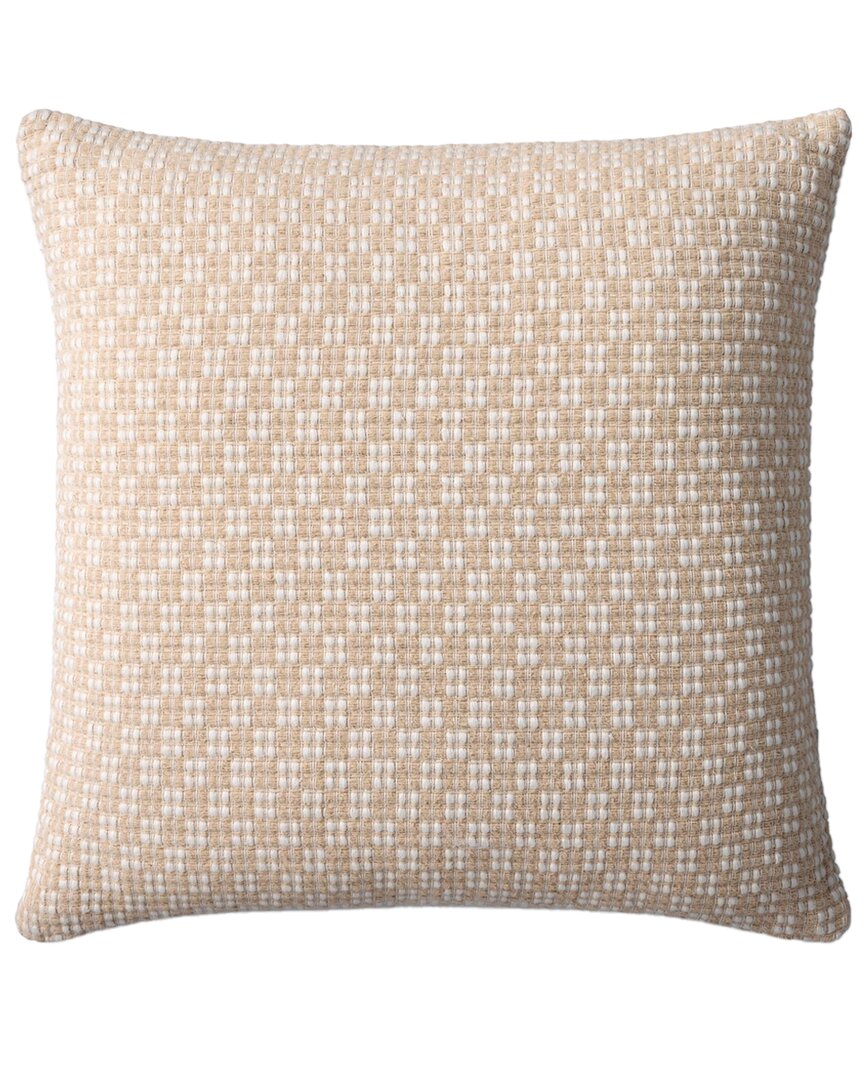 Loloi Ii Loloi 18x18in Pillow Cover With Down Insert In Ivory
