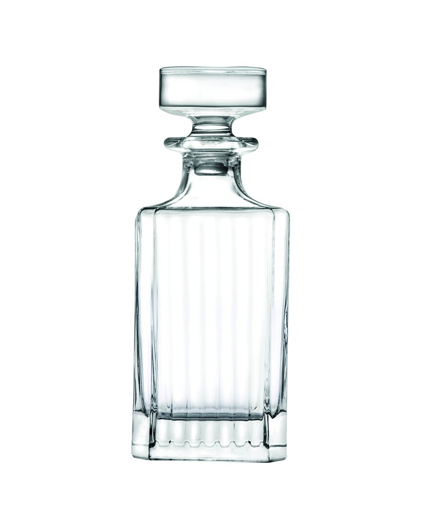 Barski 25oz Cut Designed Whiskey Decanter With Stopper In Clear