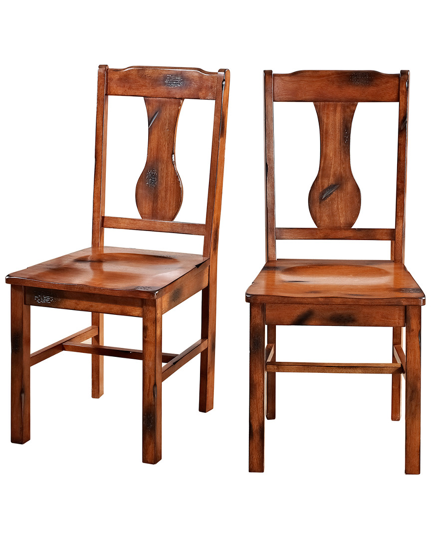Hewson Set Of 2 Rustic Dining Chairs
