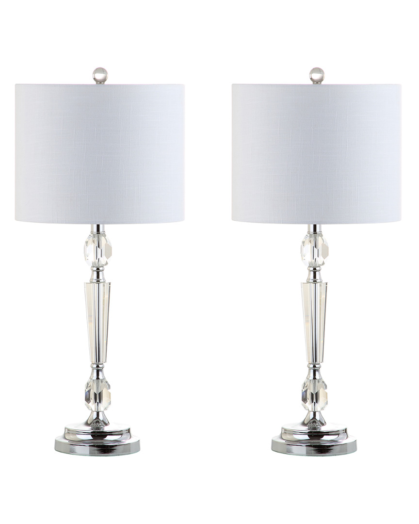 Jonathan Y Set Of 2 Victoria 27in Crystal Led Table Lamp
