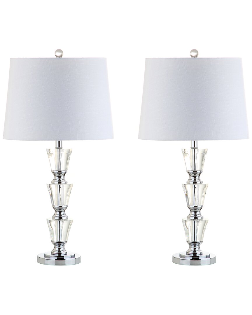 Jonathan Y Set Of 2 Layla 27in Crystal Led Table Lamp