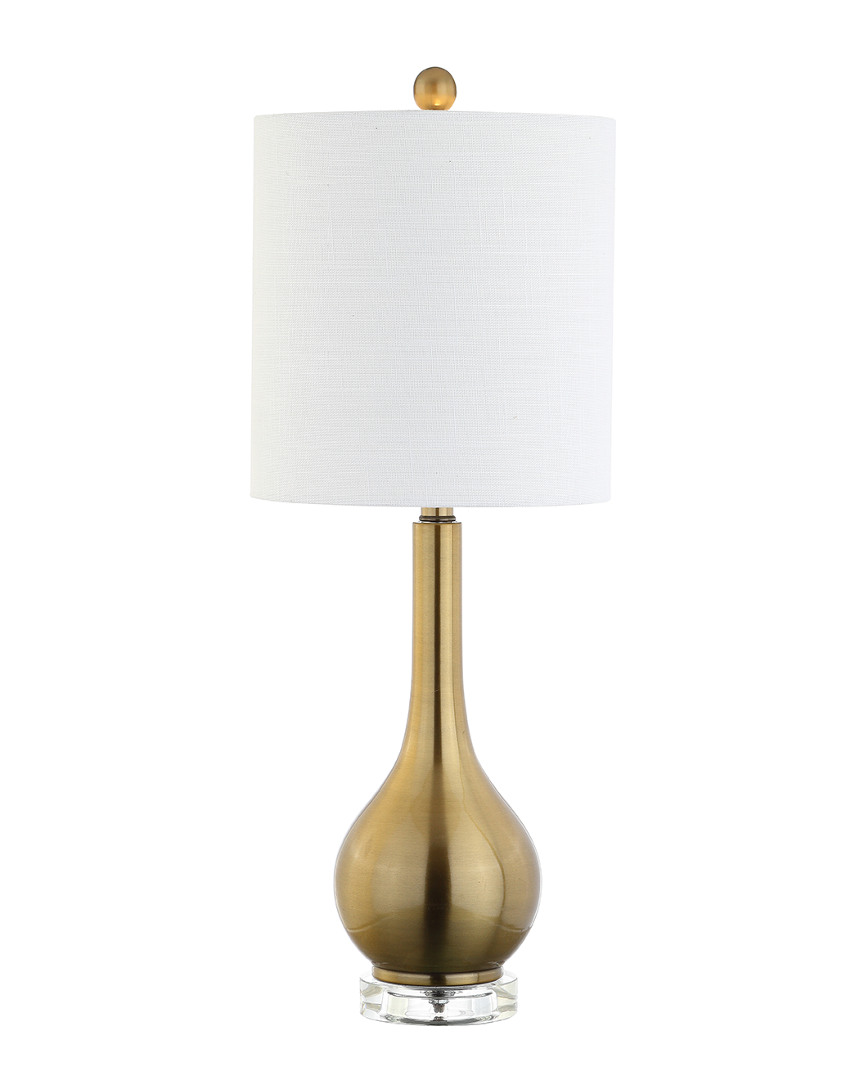 Jonathan Y Dylan 25in Metalcrystal Teardrop Led Table Lamp