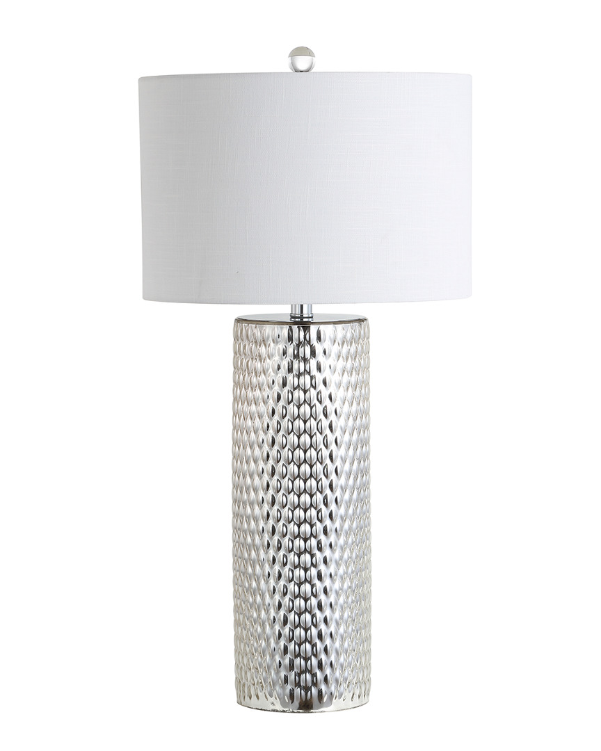 Jonathan Y Isabella 30in Glass Led Table Lamp Silver