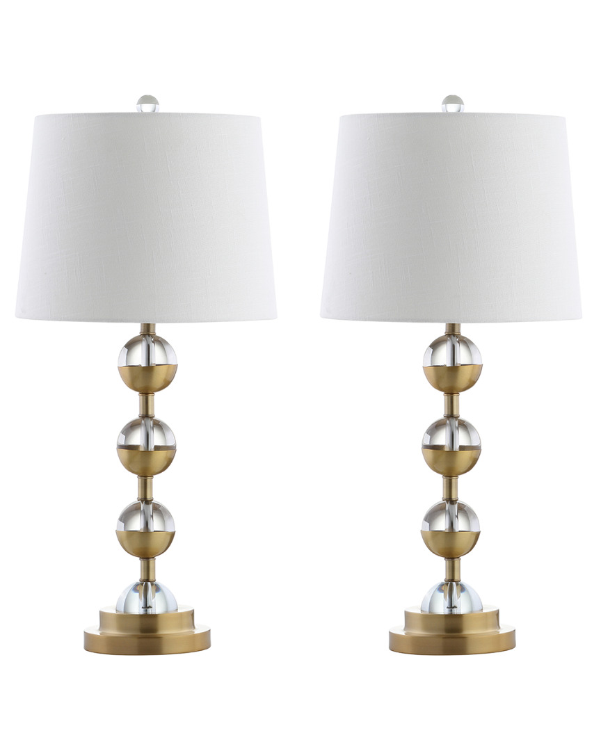 Jonathan Y Set Of 2 Avery 27.5in Crystal Led Table Lamps