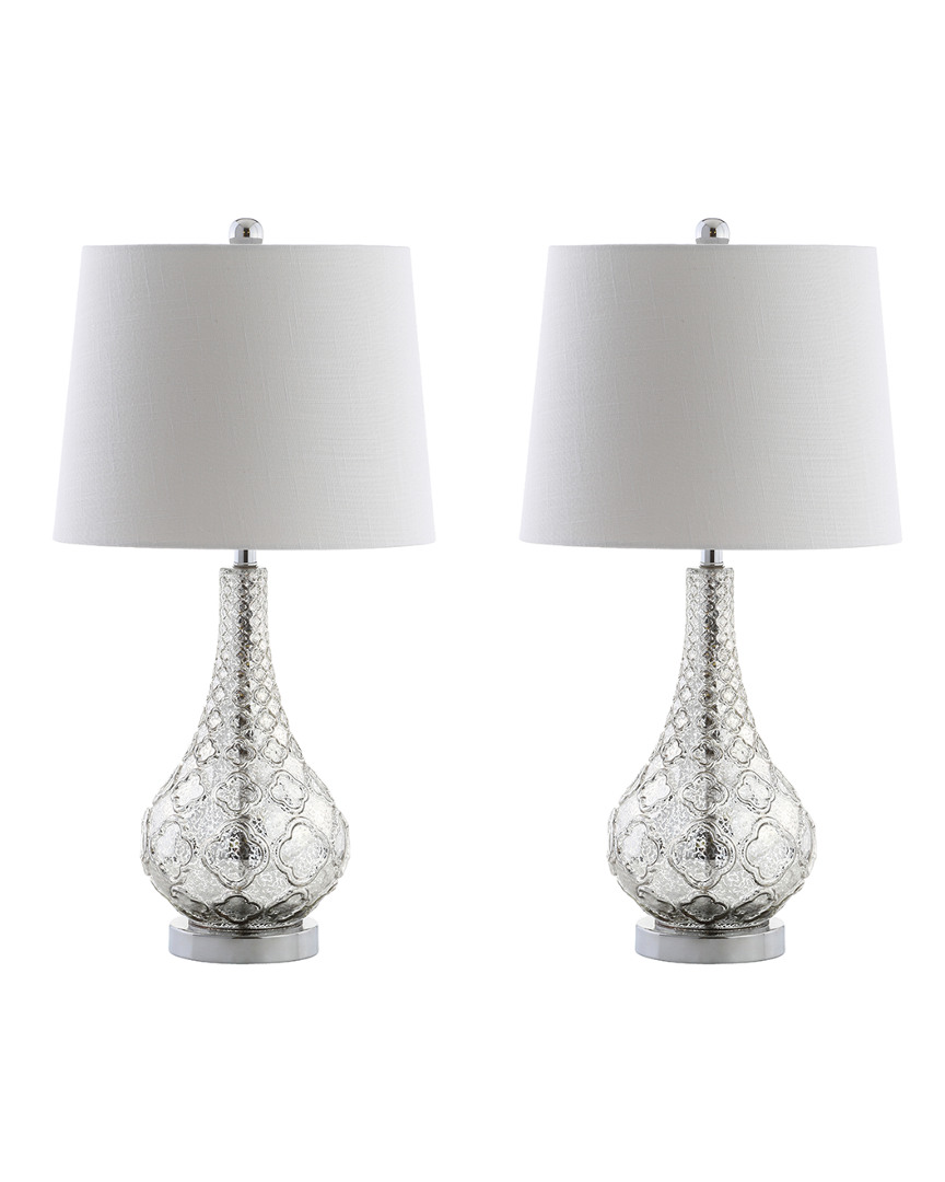 Jonathan Y Set Of 2 Darren 25.5in Glass Led Table Lamps