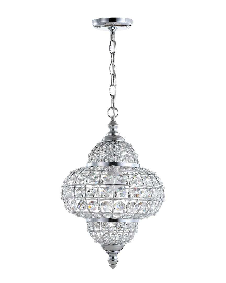 Jonathan Y Juliette 12in Crystalmetal Led Chandelier Pendant