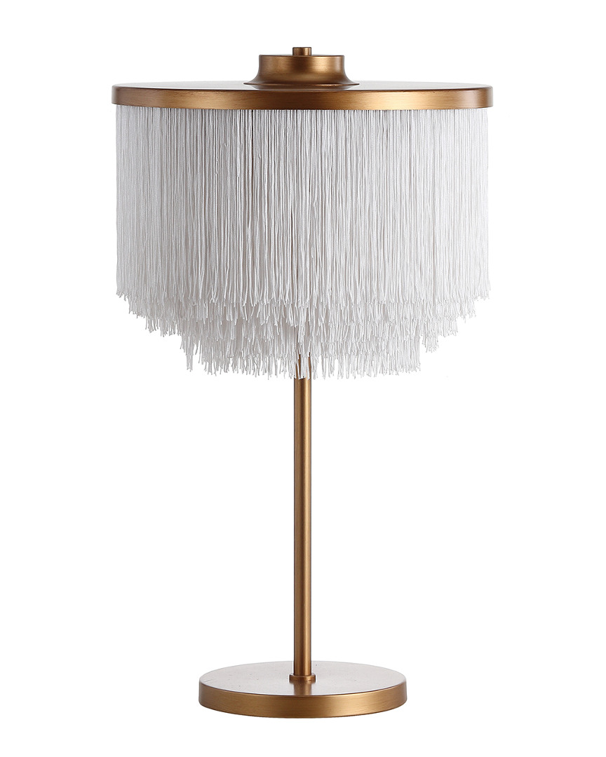Jonathan Y Coco 27.5in Fringed Metal Led Table Lamp
