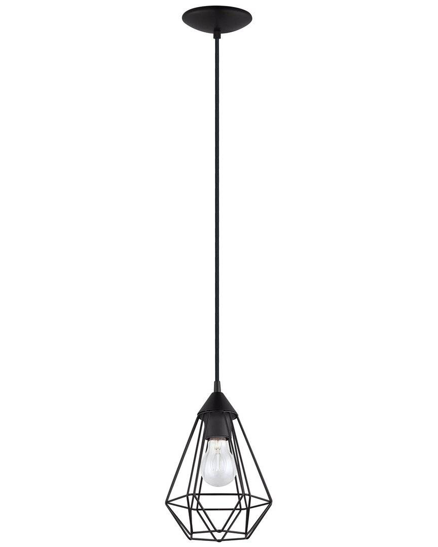 EGLO EGLO TARBES 1 LIGHT OPEN FRAME GEOMETRIC PENDANT WITH MATTE BLACK FINISH 