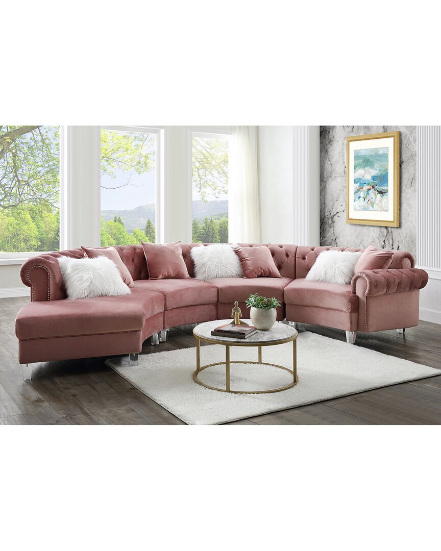 Acme Furniture Pink Sectional Sofa