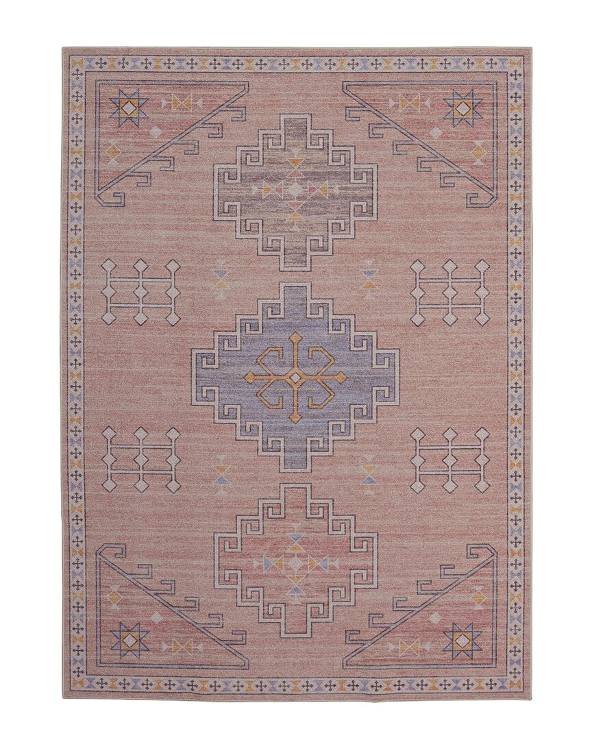 Linon Oakland Emerson Polyester Rug In Pink