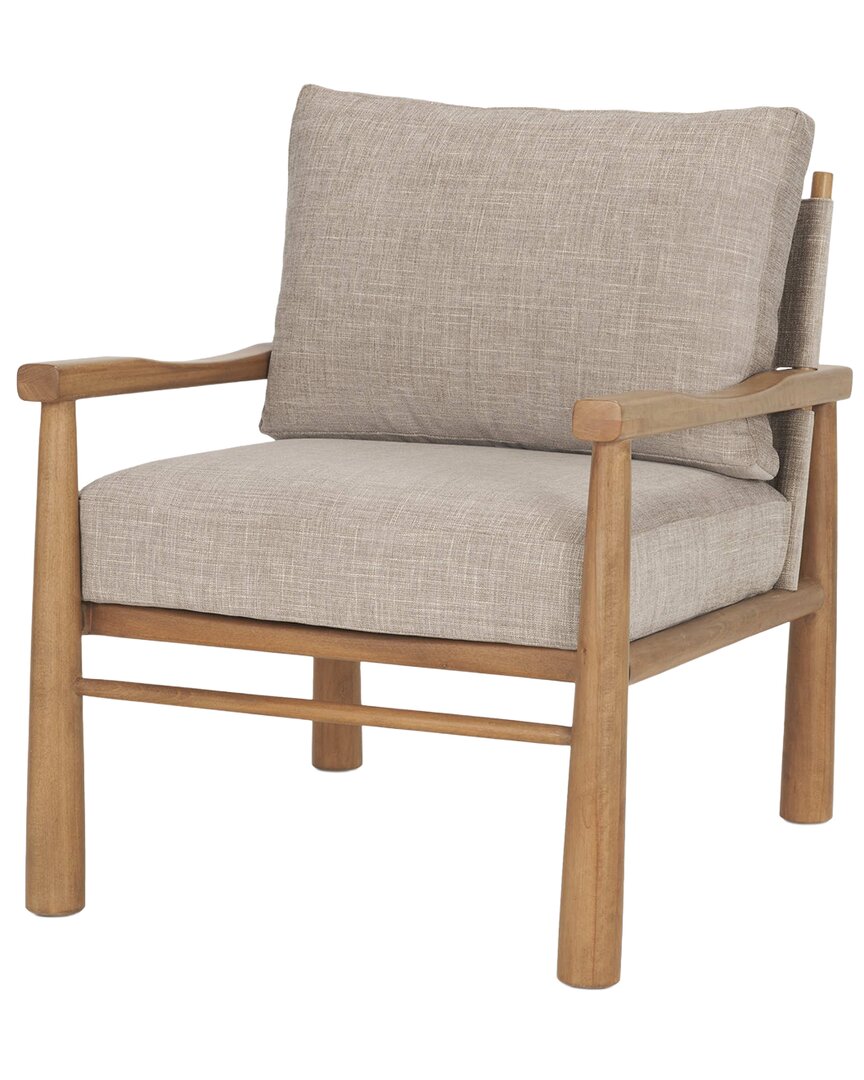 Mercana Witton Fabric Beech Wood Slingback Backrest Accent Chair