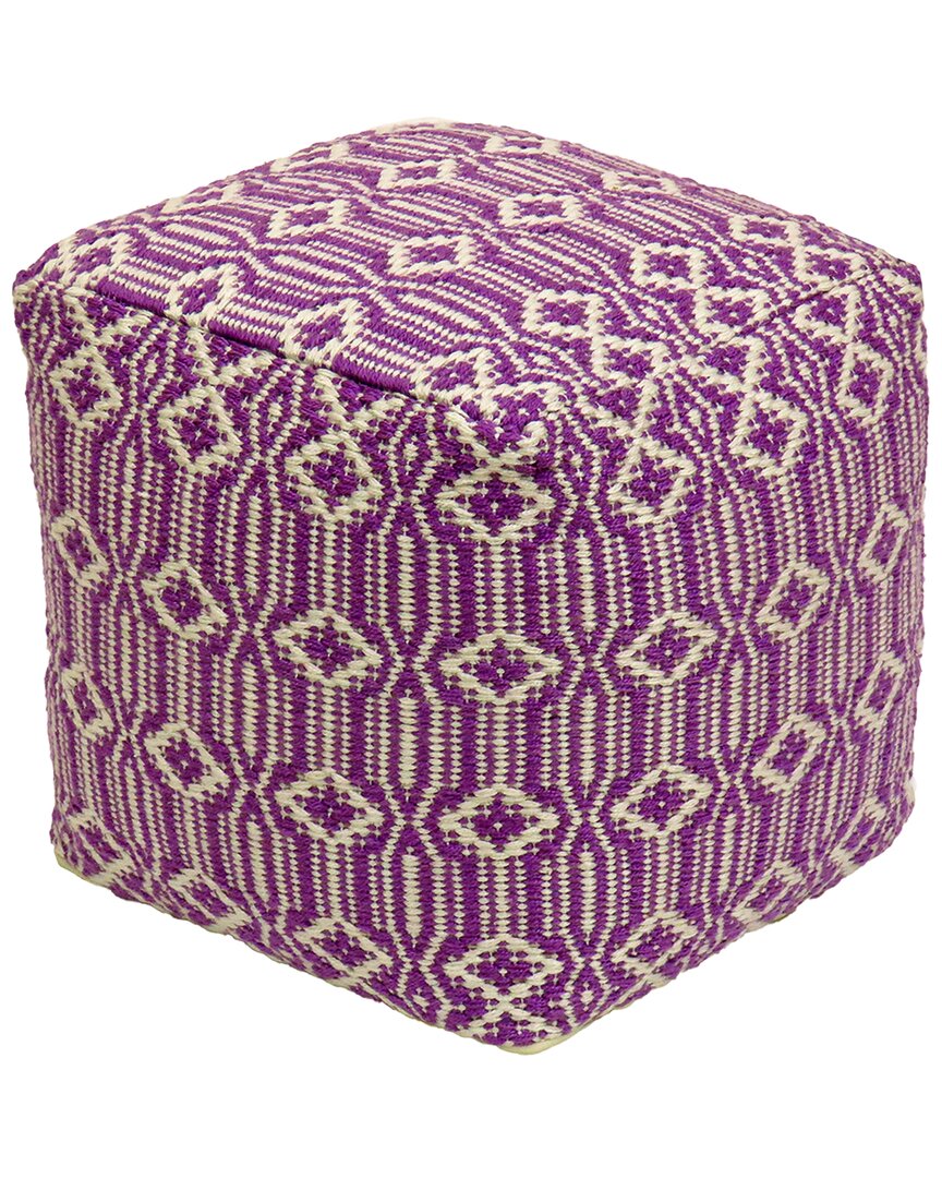 NATIONAL TREE COMPANY 16IN HAND WOVEN POUF OTTOMAN